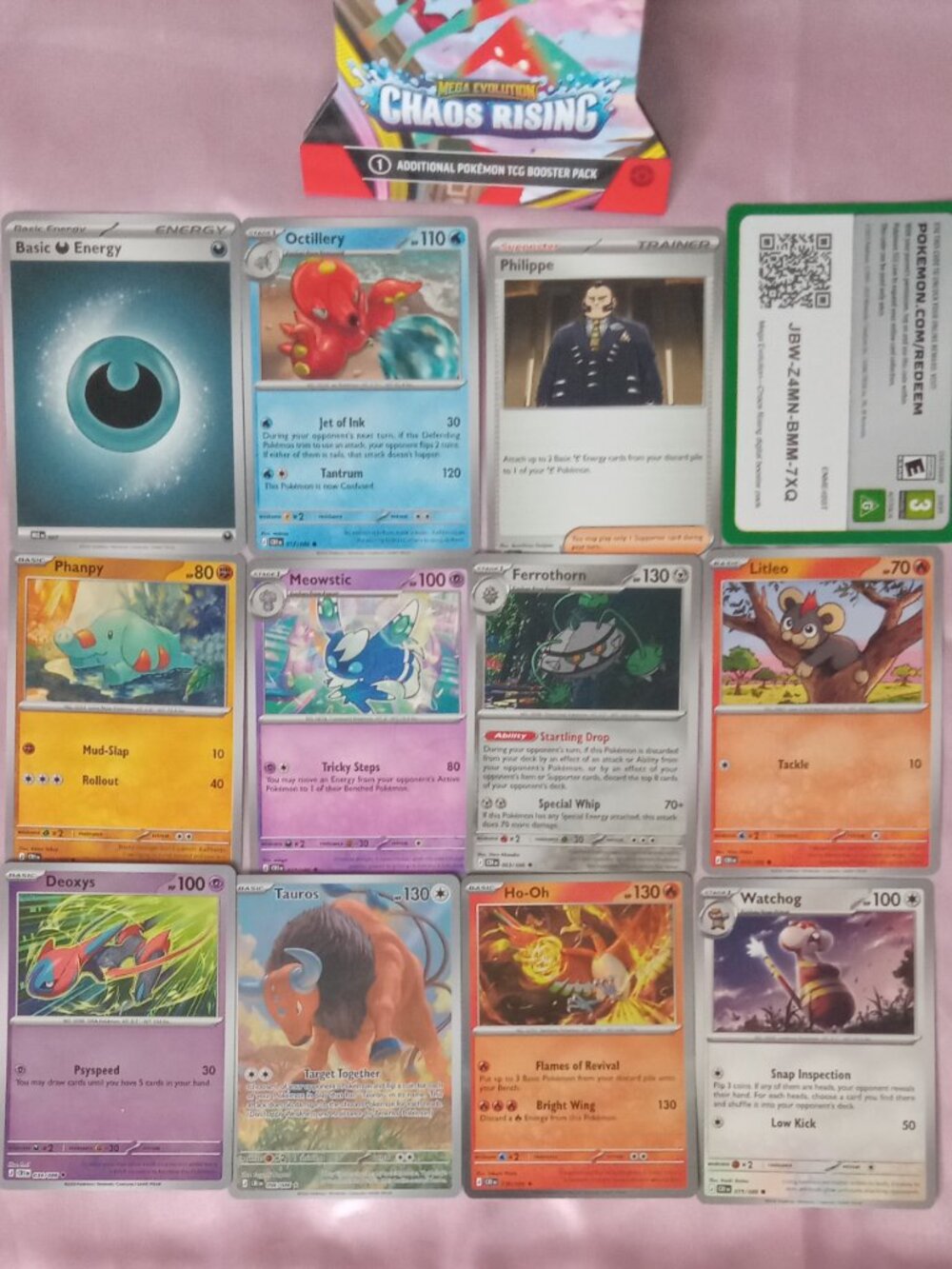 Pokémon TCG Mega Evolution: Chaos Rising Booster Pack Pulls